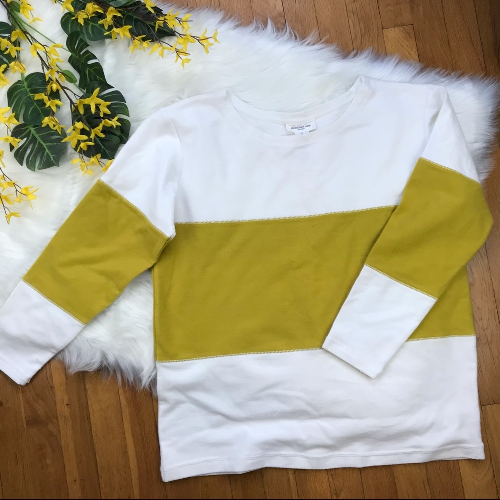 Jones New York Color Block Pullover Top
